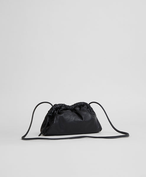 Mini Black Clutch Bag Small Vegan Leather Bag Party Purse 
