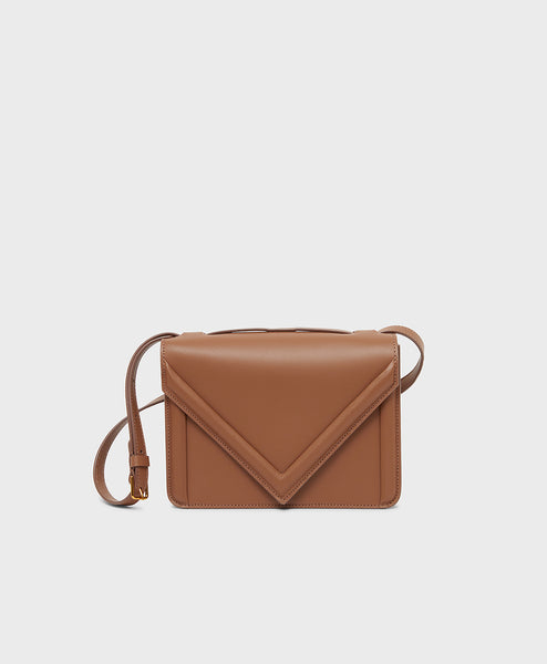 Mansur Gavriel Vegetable-Tanned Leather Cross-Body Bag in Brown