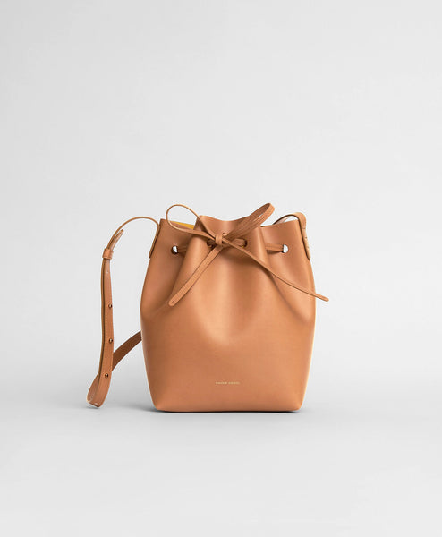 Mansur Gavriel Cammello/Rosa Vegetable Leather Mini Mini Bucket Bag
