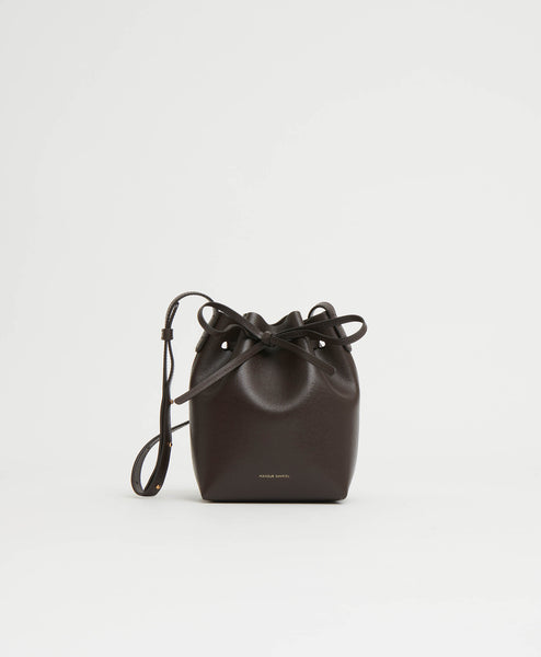 Mansur Gavriel Bucket Bag - popular Black/Flamma with pouch