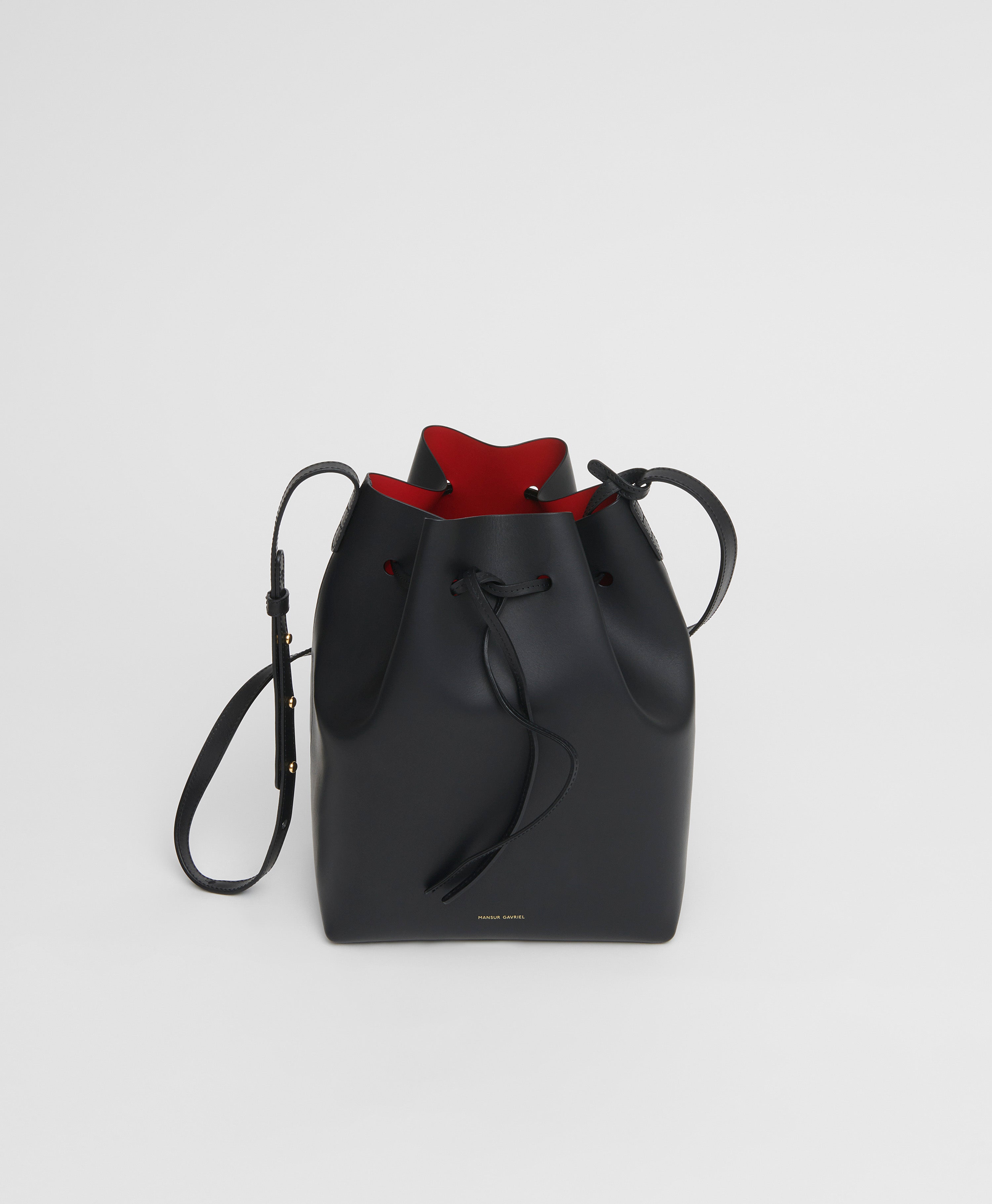 Mansur Gavriel Rosa Saffiano Leather Bucket Bag