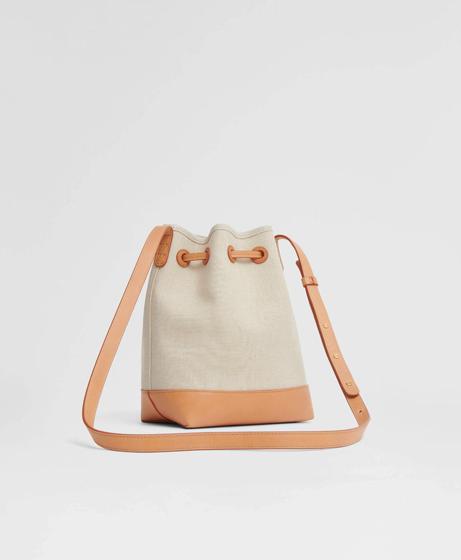 Mini Bucket Bag - Natural Canvas