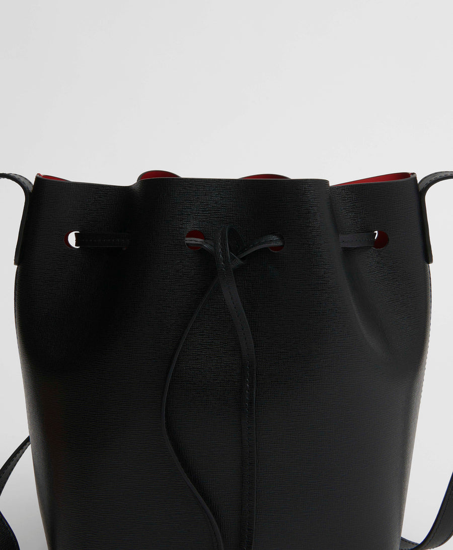 mansur gavriel large bucket bag black flamma in stock – Bay Area Fashionista