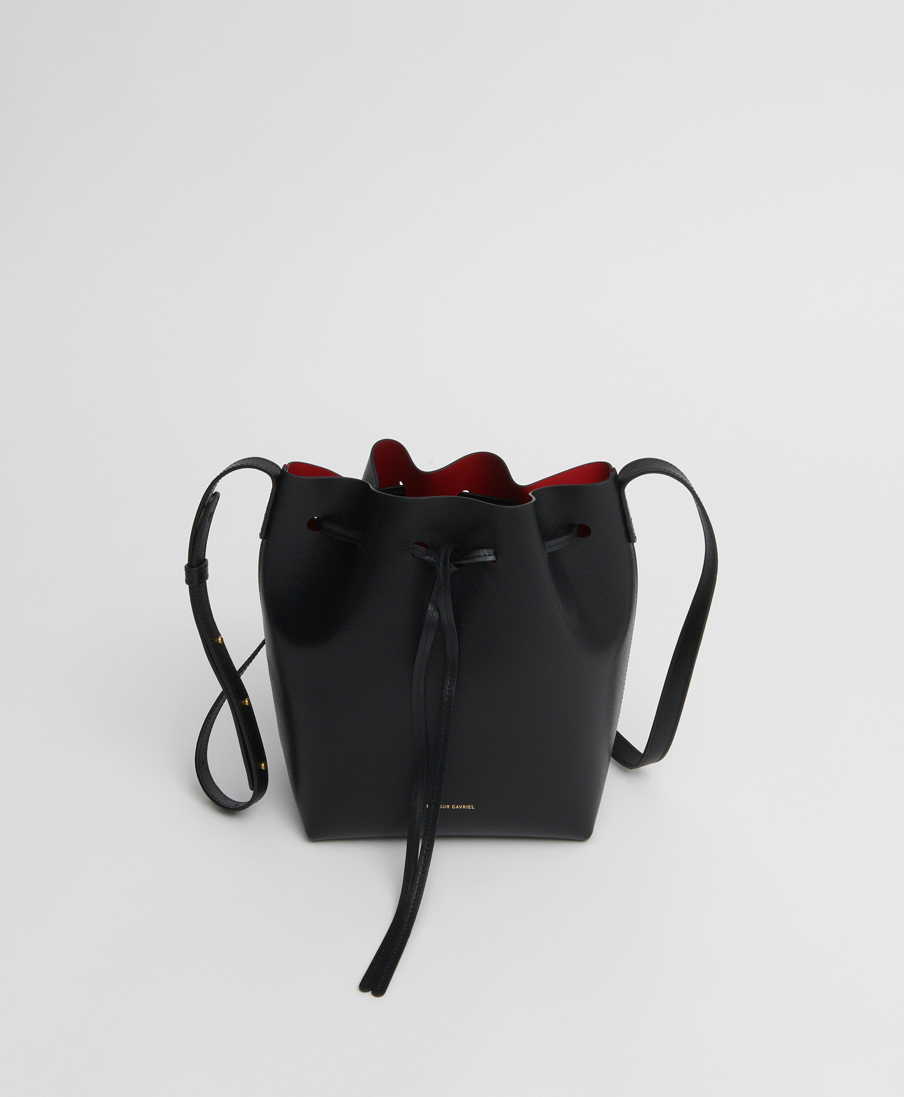 Mansur gavriel black mini bucket bag new arrivals