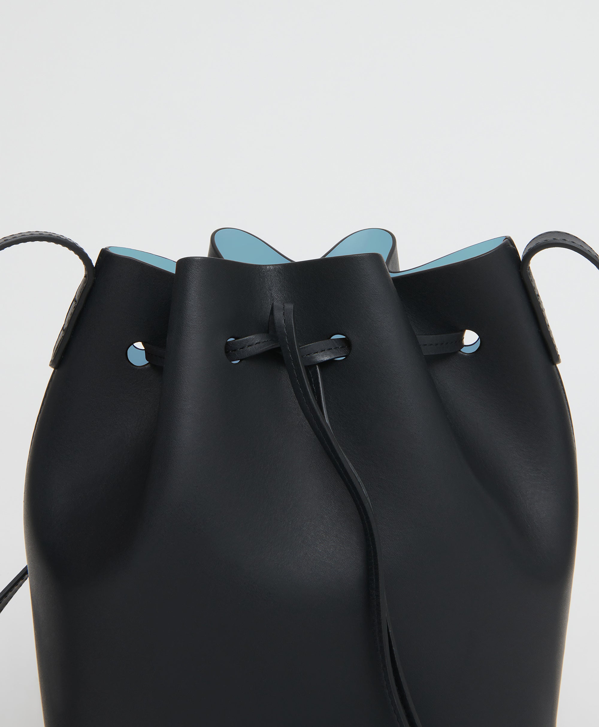 Mansur Gavriel Mini Bucket Bag - Black/Flamma