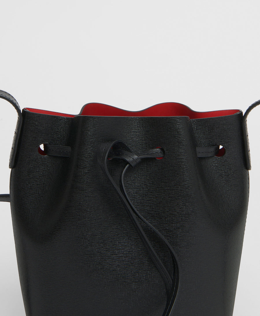 Mansur Gavriel Leather Twist Mini Bucket Bag