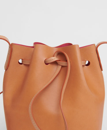 Mansur Gavriel Mini Mini Bucket Bag Camel/Light Pink Leather – Celebrity  Owned