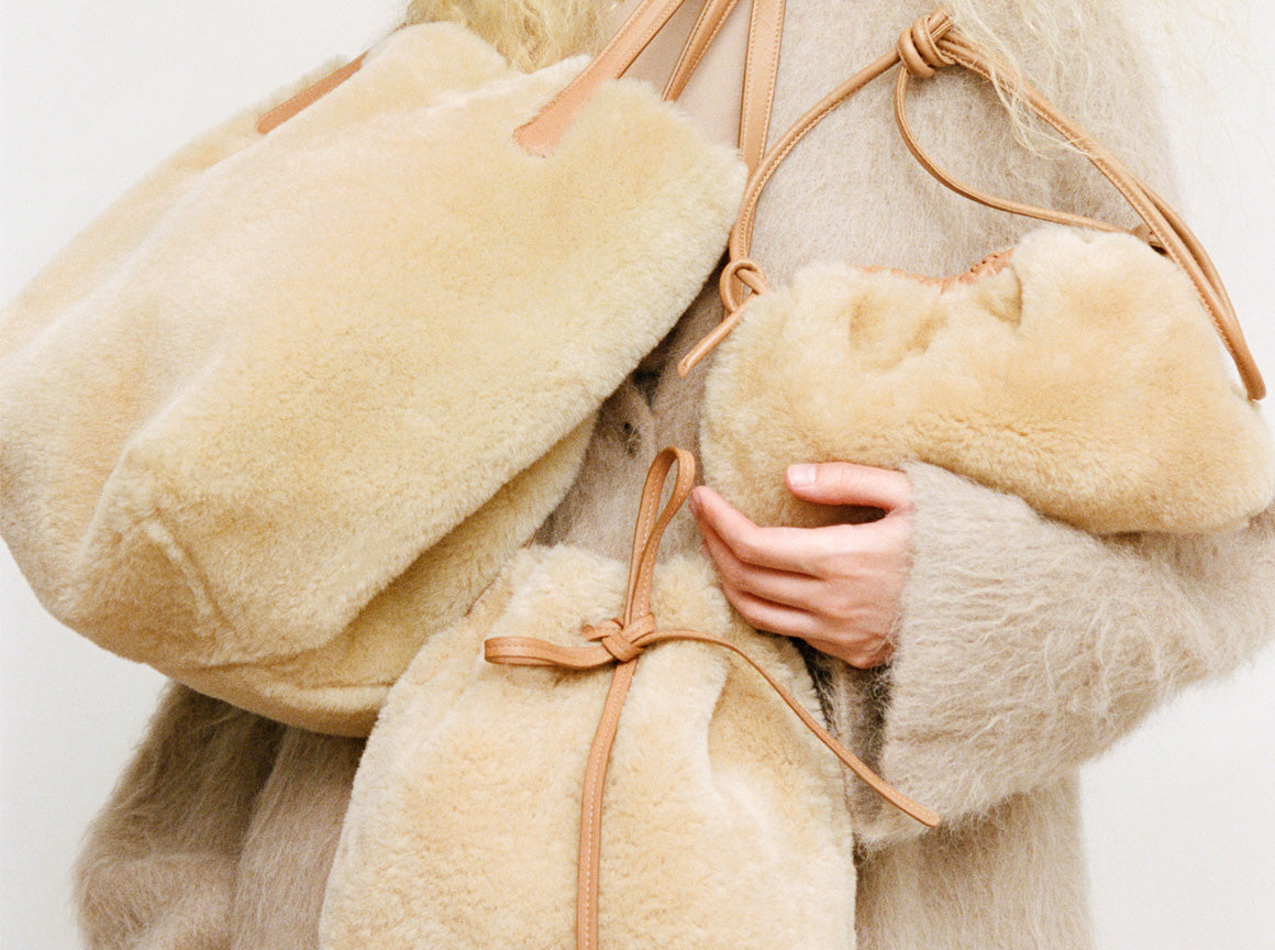 Mansur gavriel shearling on sale bag