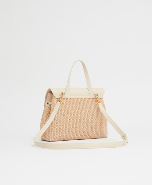 Soft Lady Bag - Natural Raffia/Avorio