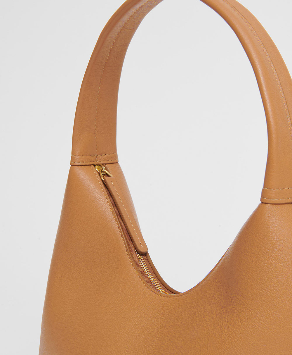 Brown Soft Leather Top-Handle Flap Satchel Shoulder Bags