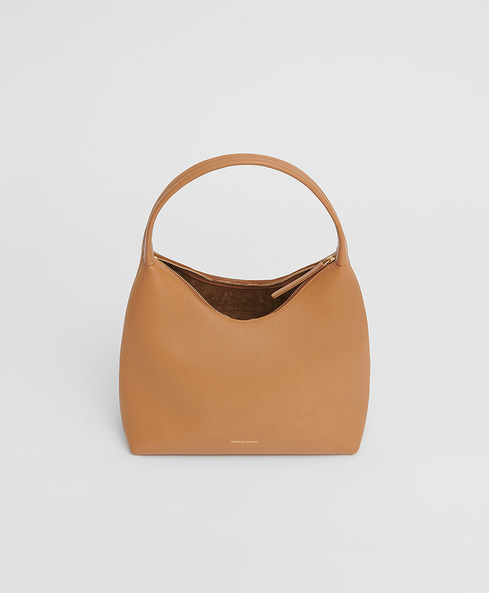 Folded suede hobo discount bag mansur gavriel