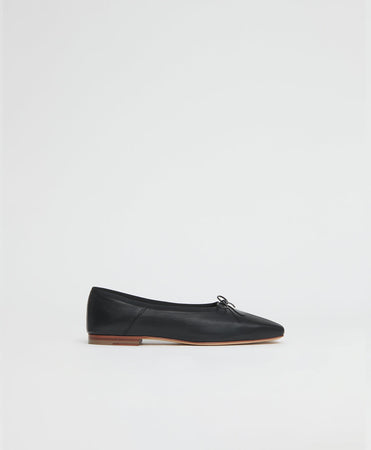 Square Toe Ballerina - Black