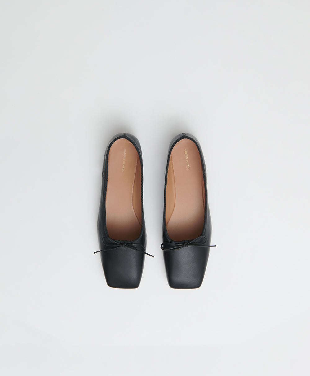 Square Toe Ballerina Black