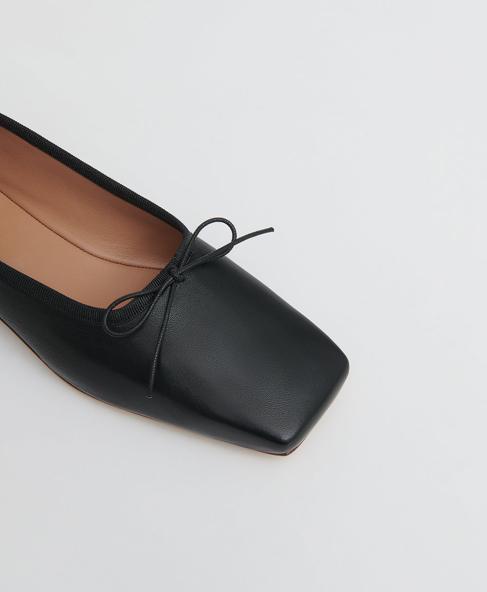 Square toe shop ballet flats