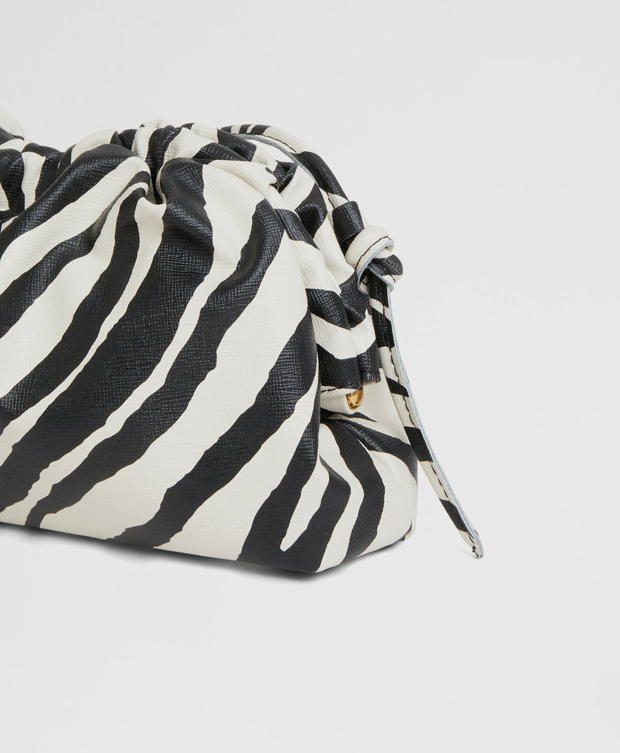 Textured Zebra/cow Print Shoulder Purse