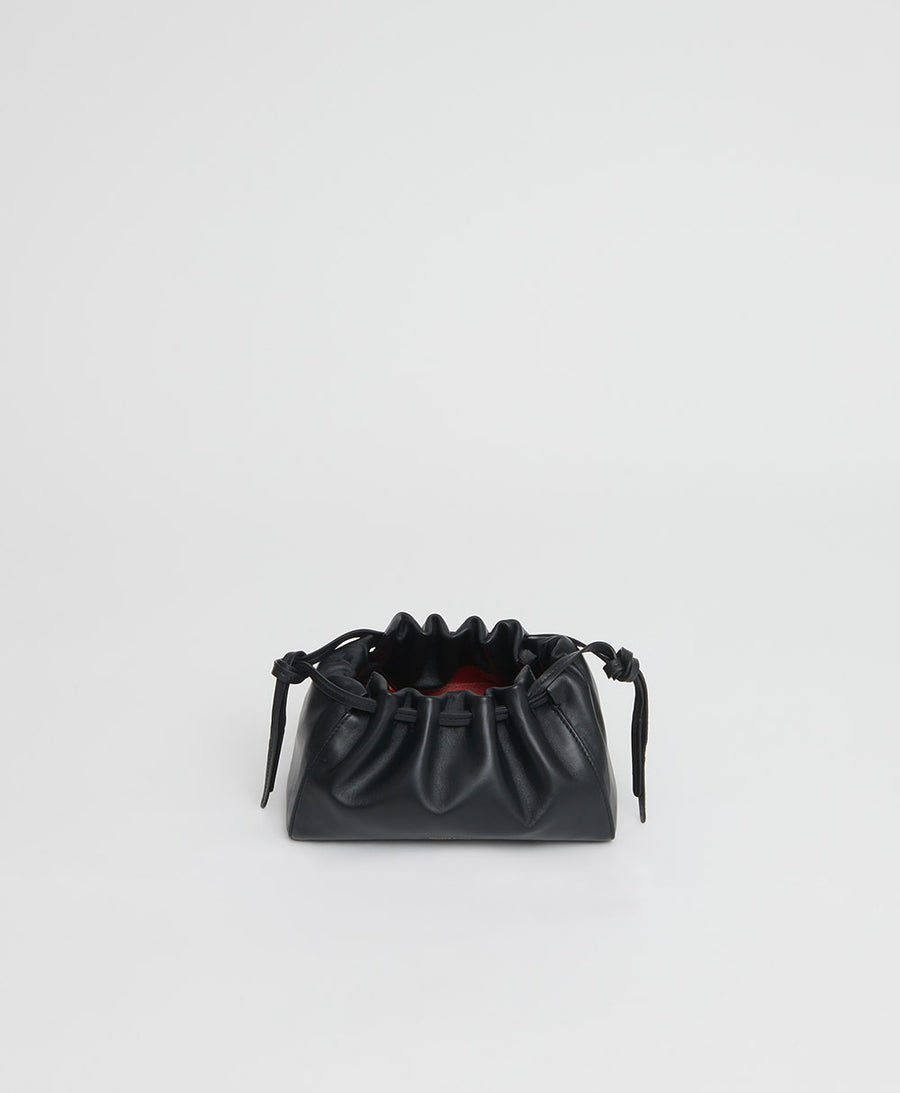 Mansur Gavriel MINI MINI BUCKET - Across body bag - black/flamma/black 