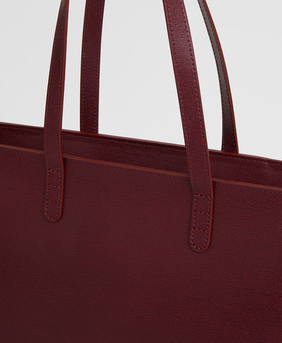 Mansur Gavriel confetti pink small saffiano leather zip top tote handbag  $545