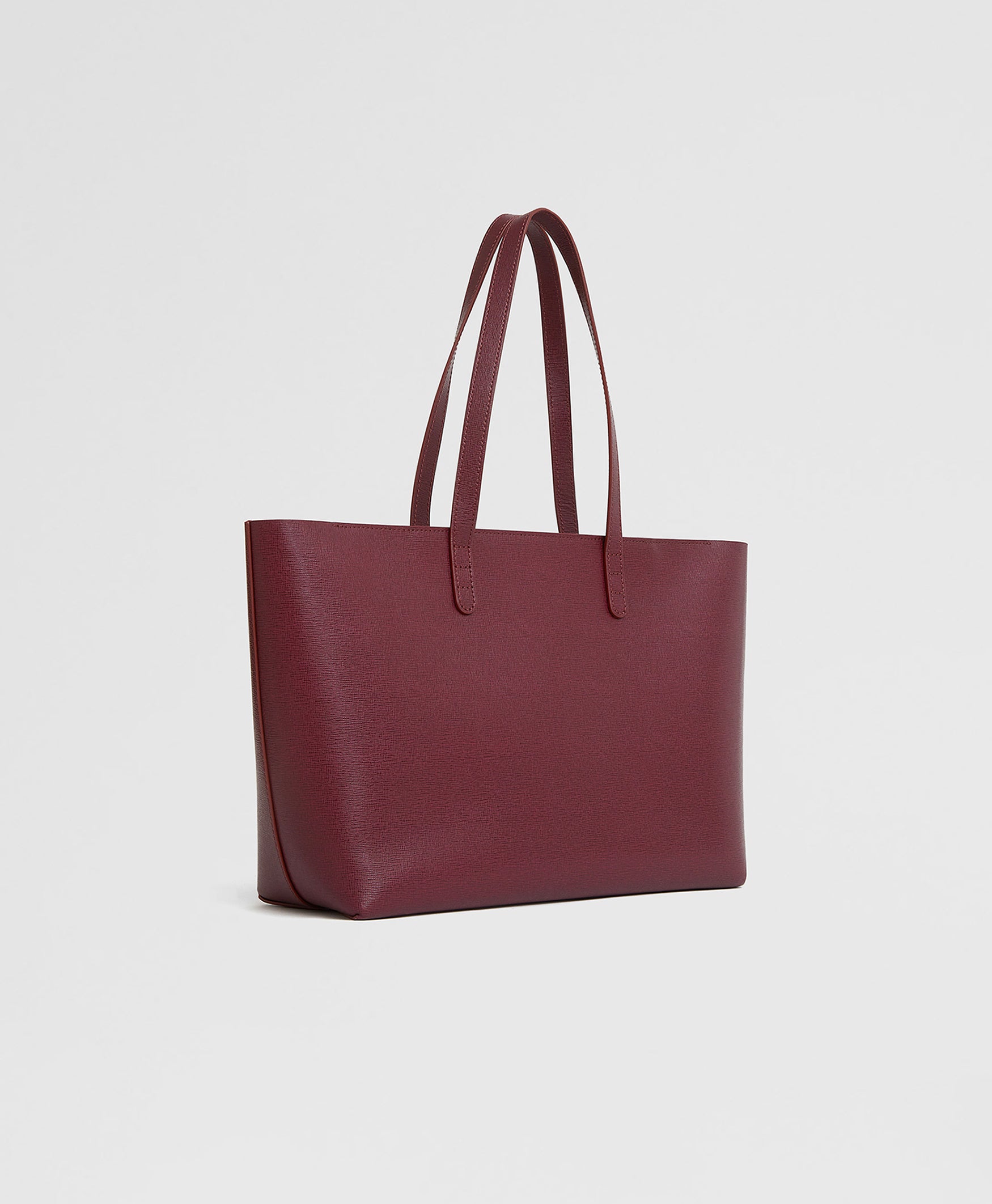 Zara leather tote discount bag with zip detail