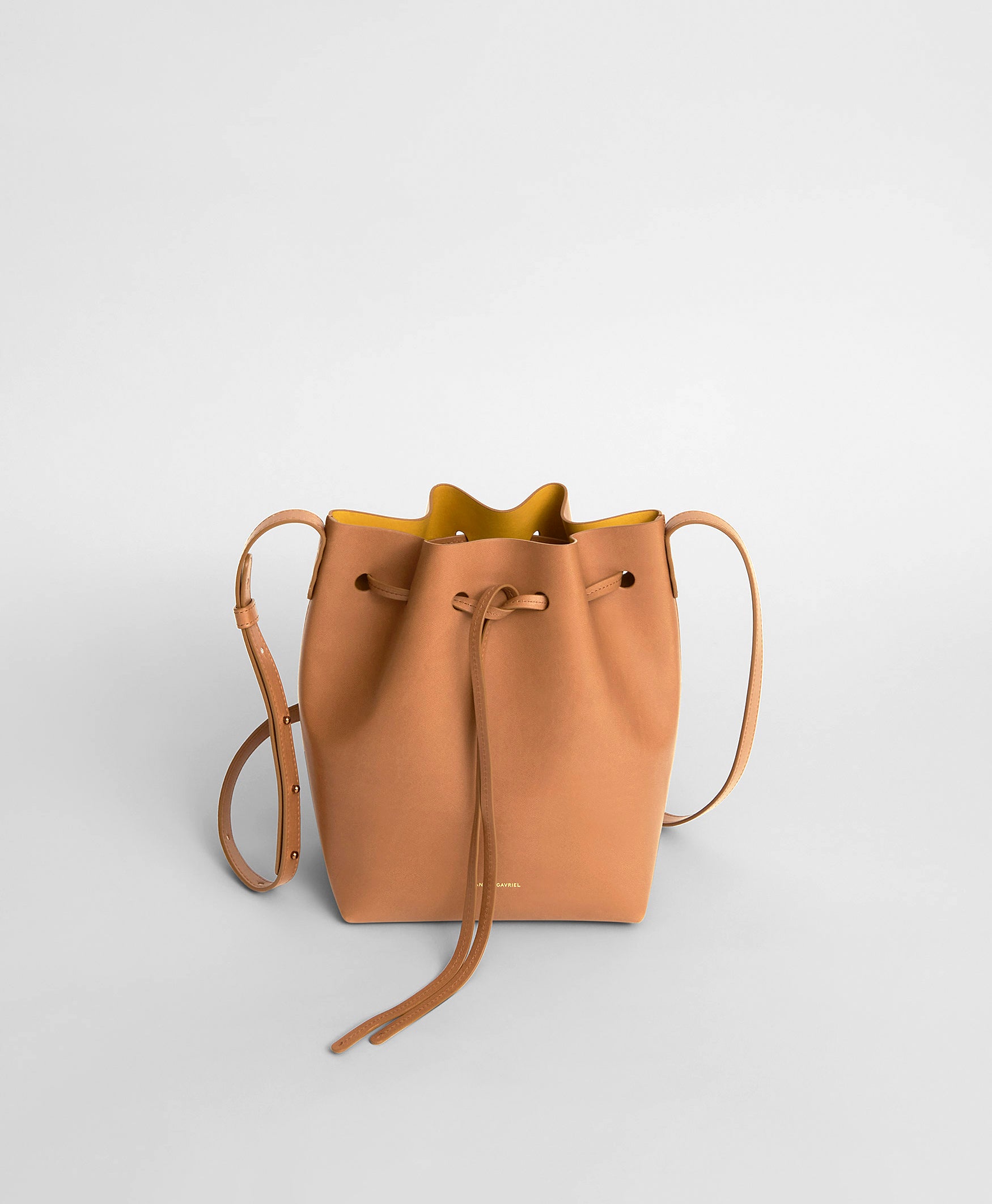 MANSUR GAVRIEL Saffiano Mini Bucket Bag Elefante 1293759