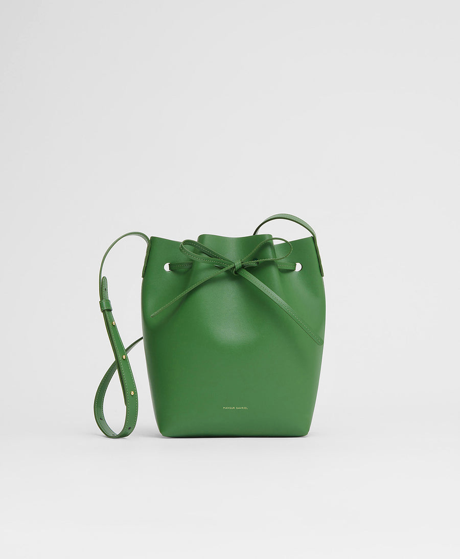 Balloon Mini Leather-trimmed Cotton-canvas Bucket Bag