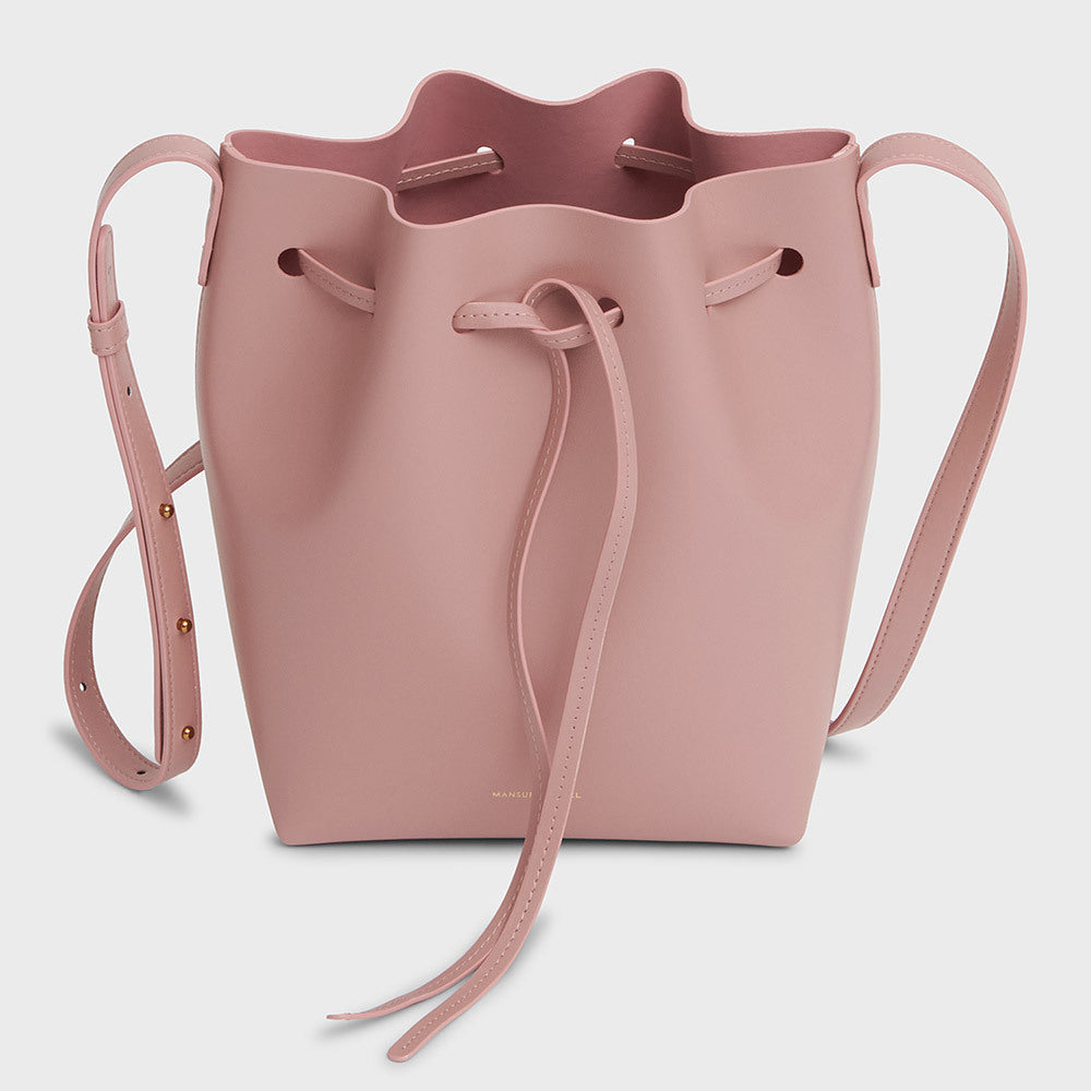 Mansur Gavriel Women's Mini Pleated Bucket Bag - Cammello/Rosa